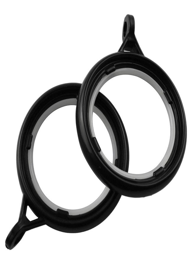 AXLIZER 25PCS Plastic Curtain Rings for Curtains and Rods Built-in Nanoscale Silencing Ring, Inner Diameter 35 mm (Black) - Image 2